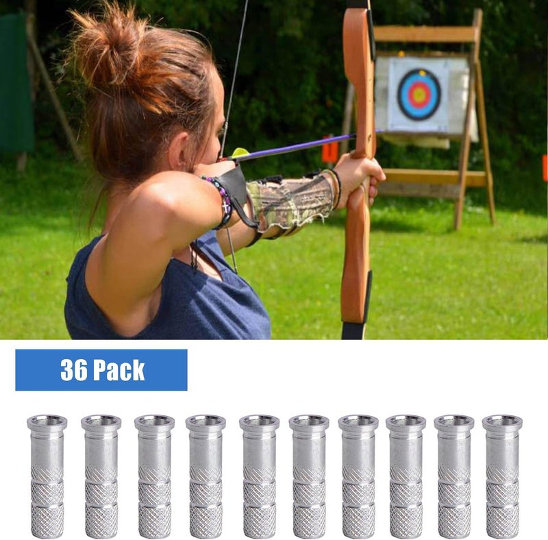 AsYeegata 36 Pack Aluminum .244 Arrow Inserts for Carbon Arrows, 6.2mm Archery Practice Tips, Arrow Shaft Hunting Archery Accessories - Image 5